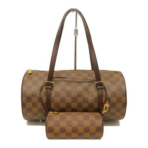 Louis Vuitton Papillon handbag pouch Damier brown wrapped